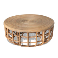Angie Coffee Table in Natural Rattan