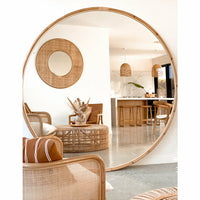 Zoe Mirror Rattan Natural 2m dia