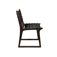 Ivy | Dining Chair Leather Black Chocolate Frame