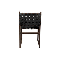 Ivy | Dining Chair Leather Black Chocolate Frame