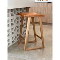 Emma | Kitchen Stool Leather Tan
