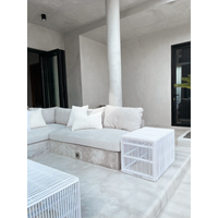 Zara | Side Table Rattan White