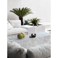 Zara | Side Table Rattan White