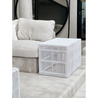 Zara | Side Table Rattan White