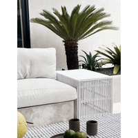 Zara | Side Table Rattan White