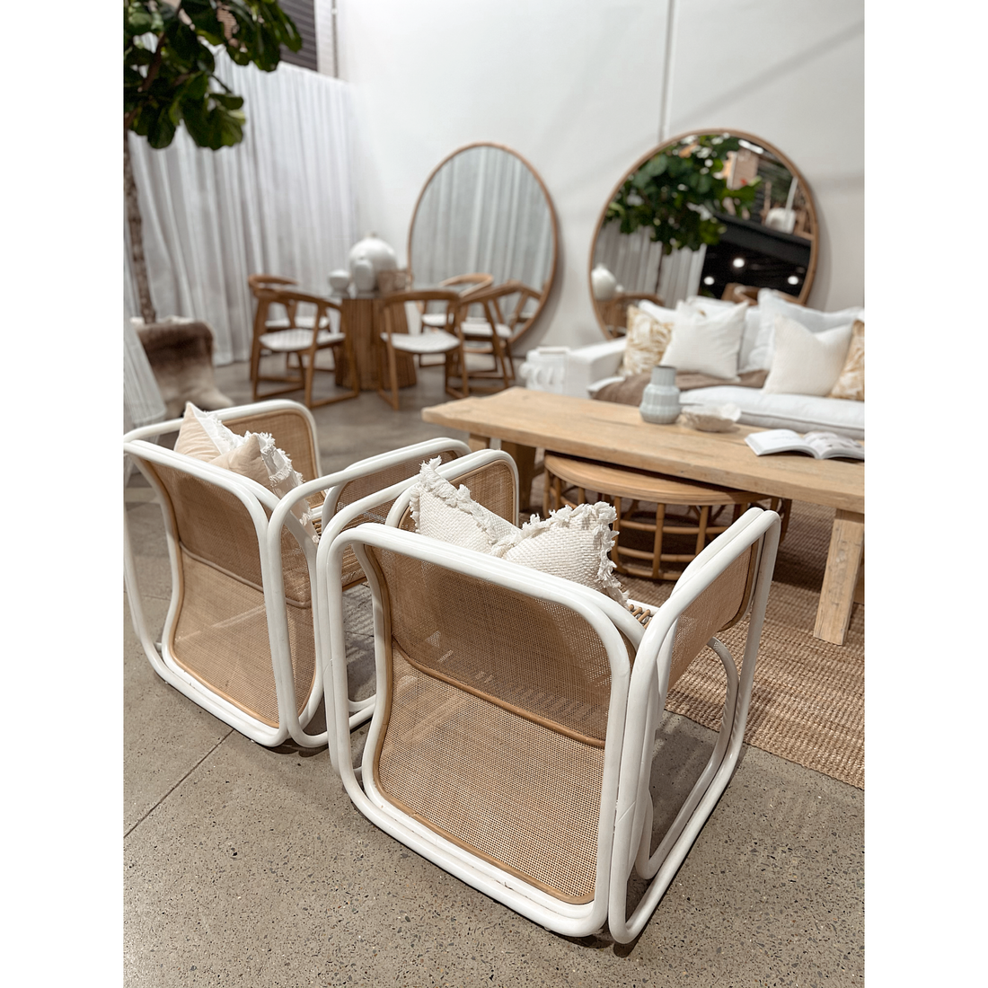 Sybella | Occasional Chair Rattan White