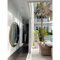 Zoe | Large Round Mirror Natural Rattan 1.6M