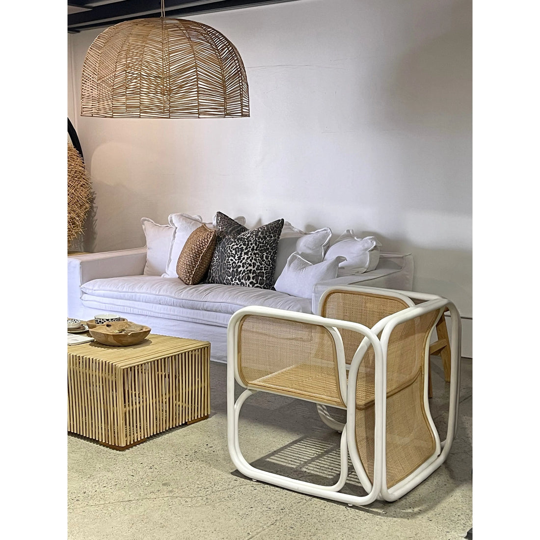 Sybella | Occasional Chair Rattan White