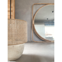 Poppy | Square Frame Extra Large Mirror Rattan Natural