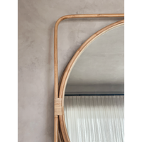 Poppy | Square Frame Extra Large Mirror Rattan Natural