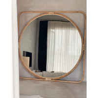 Poppy | Square Frame Extra Large Mirror Rattan Natural
