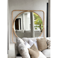 Poppy | Square Frame Extra Large Mirror Rattan Natural