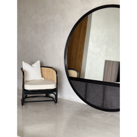 Bonnie | Extra Large Mirror Feature Rattan Black