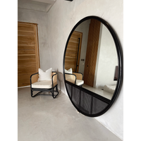 Bonnie | Extra Large Mirror Feature Rattan Black
