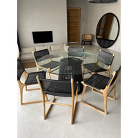 Delilah | Dining Table Rattan Black