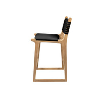 Tess | Kitchen Stool Leather Black