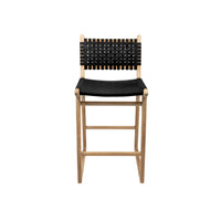 Tess | Kitchen Stool Leather Black