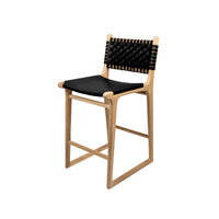 Tess | Kitchen Stool Leather Black
