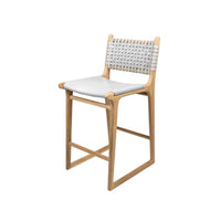 Tess | Kitchen Stool Leather White