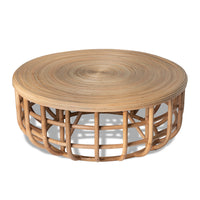Angie Coffee Table in Natural Rattan
