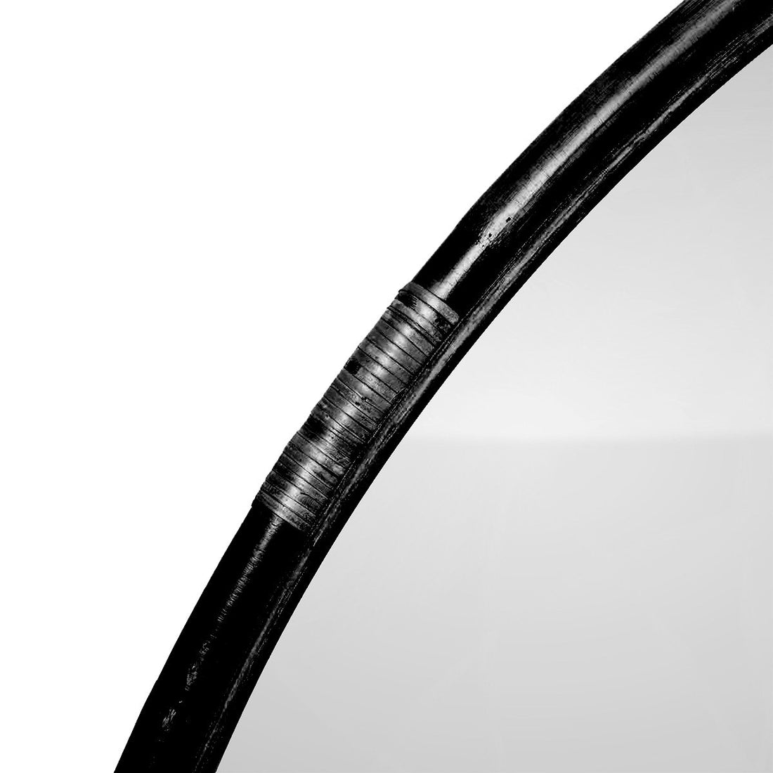 Zoe Mirror Rattan Black