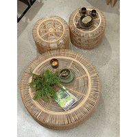 Monique | Round Rattan Coffee Table Natural