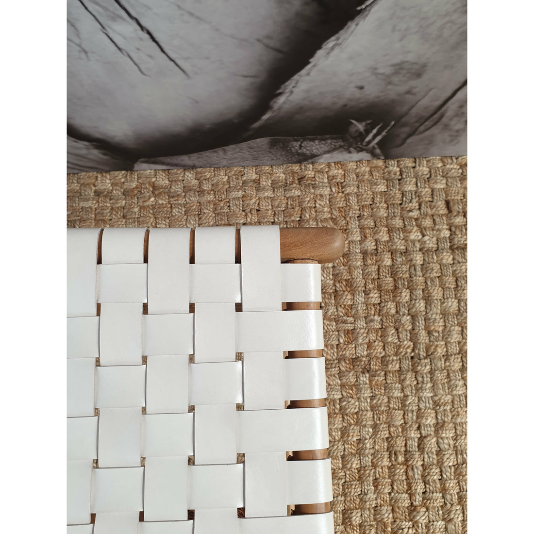 Bailey | Kitchen Stool Leather White