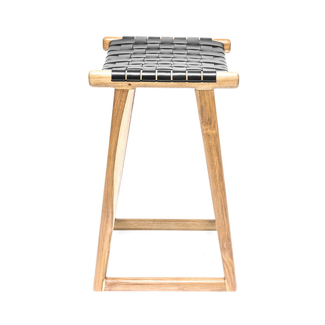 Bailey | Kitchen Stool Leather Black