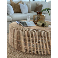 Monique | Round Rattan Coffee Table Natural