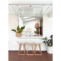 Ivy Kitchen Stool White Natural