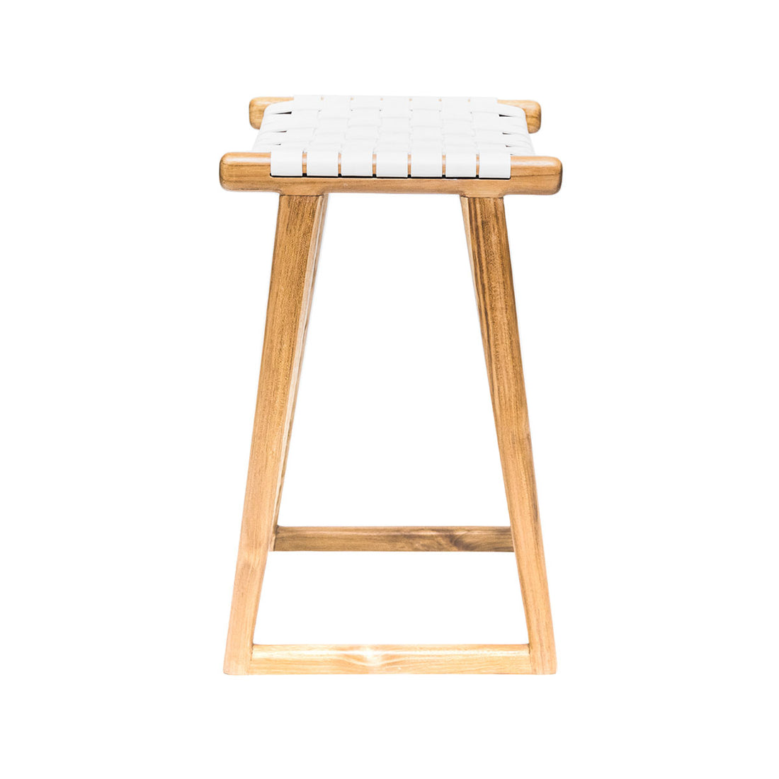 Bailey | Kitchen Stool Leather White
