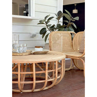 Angie Coffee Table in Natural Rattan