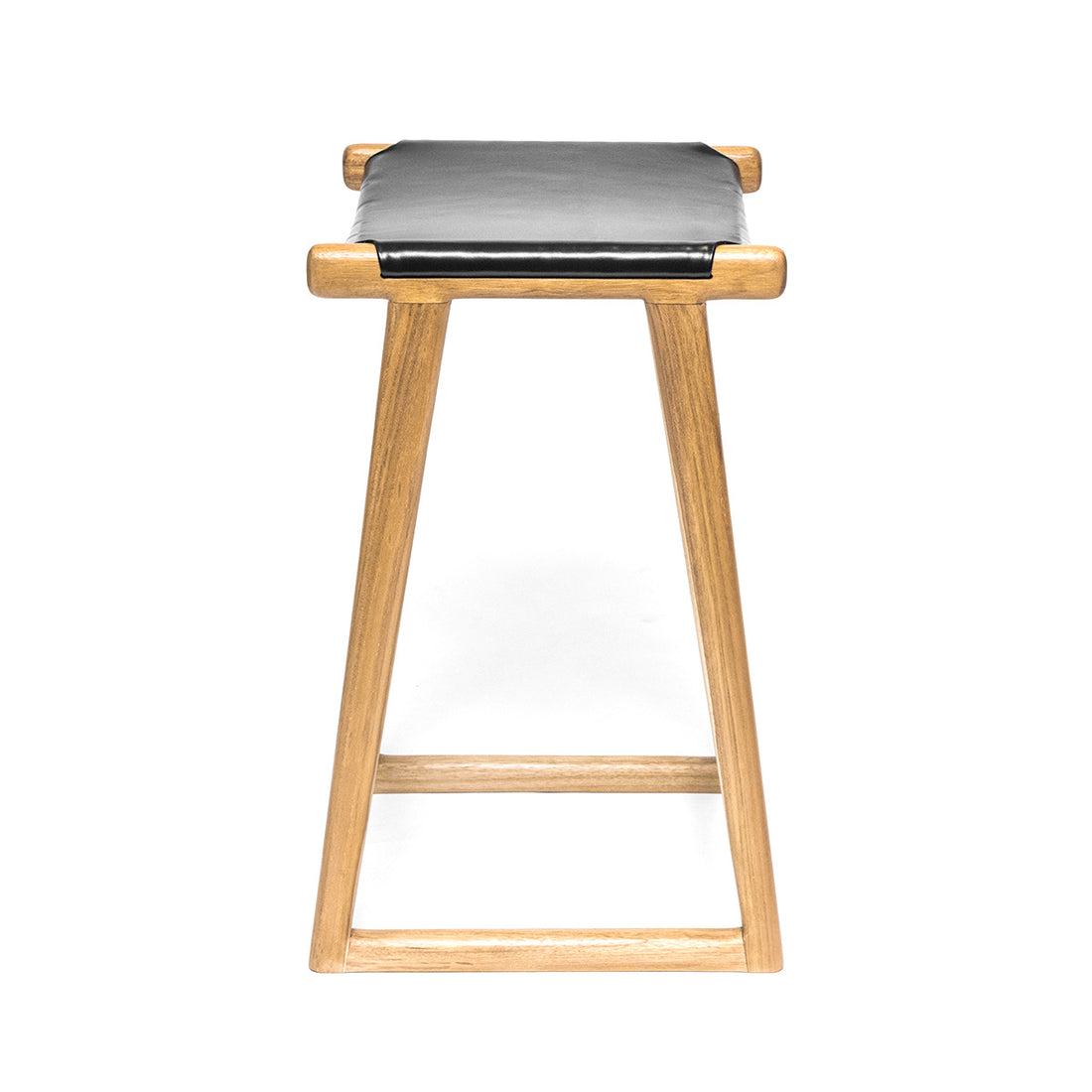 Emma | Kitchen Stool Leather Black