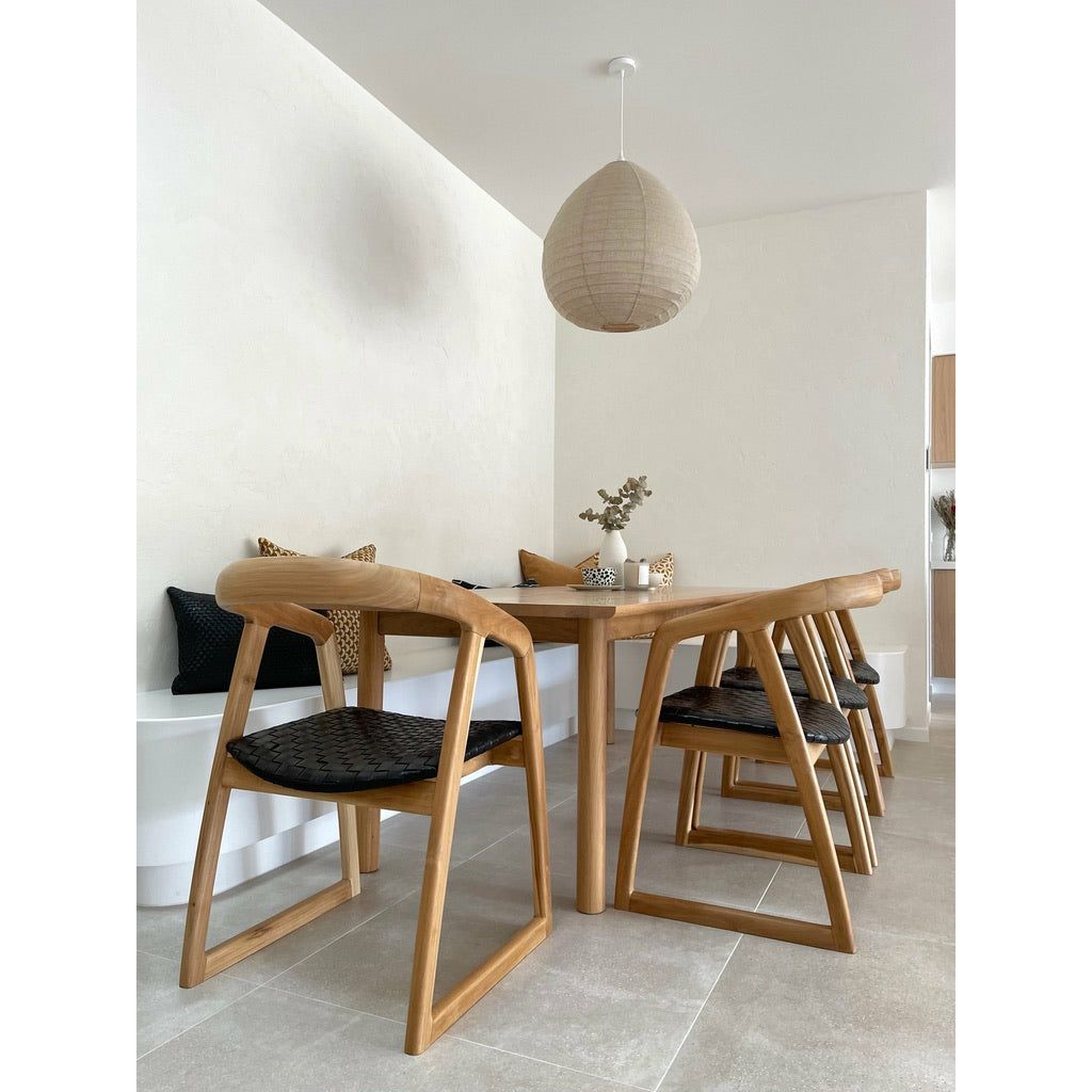 Mabel Dining Chair in Black Leather