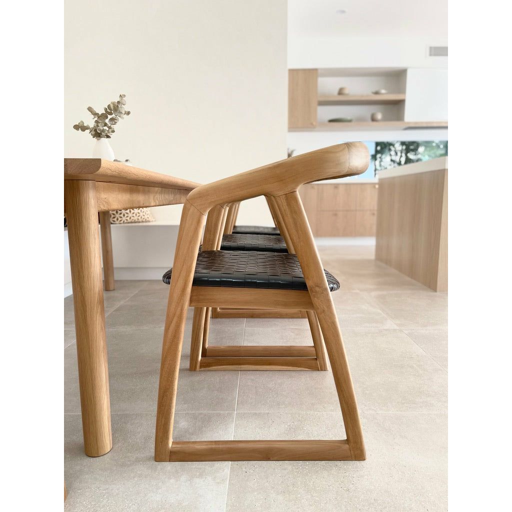 Mabel Dining Chair in Black Leather