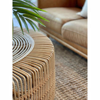 Monique | Round Rattan Coffee Table Natural