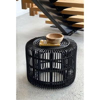 Moni Side Table Rattan Black