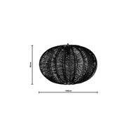 Betty | Pendant Rattan Black