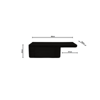 Bo | Floating Side Tables Rattan Black SOLD AS A PAIR