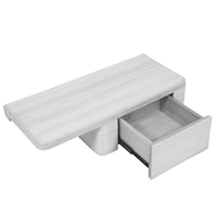Bo | Floating Side Tables Rattan White - SOLD AS A PAIR