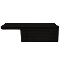 Bo | Floating Side Tables Rattan Black SOLD AS A PAIR