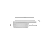 Bo | Floating Side Tables Rattan White - SOLD AS A PAIR