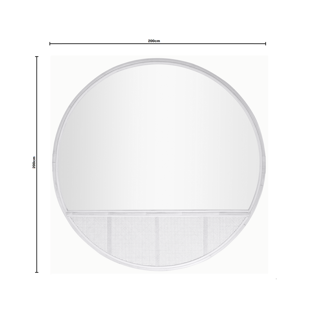 Bonnie | Extra Large Mirror Feature Rattan White