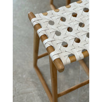 Ivy Kitchen Stool White Natural