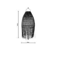 Cleo | Pendant Rattan Black