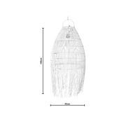 Cleo | Pendant Rattan White