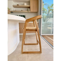 Mabel Kitchen Stool made with Natural Rattan