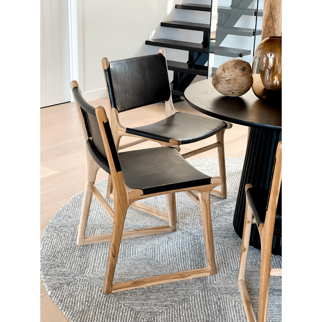 Daisy | Dining Chair Leather Black