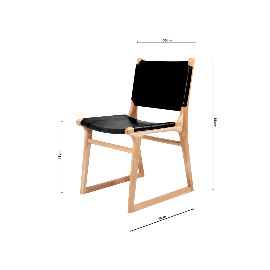 Daisy | Dining Chair Leather Black