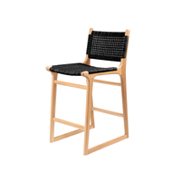 Daisy | Kitchen Stool Rattan Black